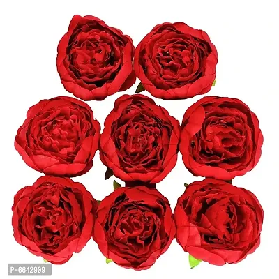 Artificial Peony Head Rose Flowers for Home Decoration and Craft Peony Artificial Flower (3 inch, Pack of 6)