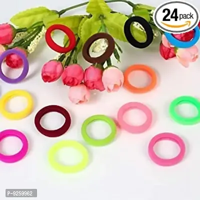 Nutts Elastic Ponytail Holders Small Rubber Hair Bands Tiny Soft Hair Ties for Baby Toddlers Pack Of 24