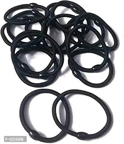 Nutts Black Hair Rubber band for Women and Girls (Moti Rubber Bands)