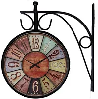 Nutts Antique Iron Inch Victoria Station Clock London Vintage Wall Clock Retro Wall Clock Double Sided Wall Clock Antique Clock ( Retro 1 8 inch )-thumb1