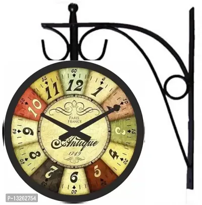 Nutts Antique Iron Inch Victoria Station Clock London Vintage Wall Clock  Double Sided Wall Clock Antique Clock ( Vintage  8 inch )-thumb2