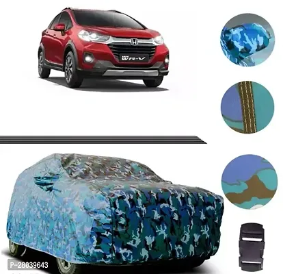 ZAQE Car Body Cover Compatible with HondaWrV All Varinats Are Suitable  Dust And Scratch Proof  Water Resistant  Side Mirror Pockets  Triple Stitched Elastic Grip   Sky Jungle