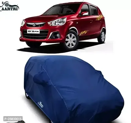 MADAFIYA Car Cover for Maruti Suzuki Alto K10 Dust Proof  Water Resistant Car Body Cover Blue With Mirror