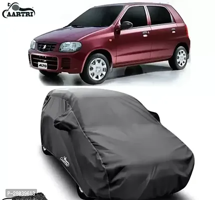 MADAFIYA Car Cover for Maruti Suzuki Old Alto Dust Proof  Water Resistant Car Body Cover Grey With Mirror-thumb0