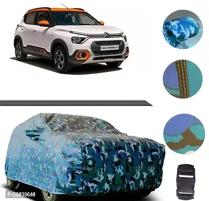 MADAFIYA Car Body Cover Compatible with CitroenC3 All Varinats Are Suitable  Dust And Scratch Proof  Water Resistant  Side Mirror Pockets  Triple Stitched Elastic Grip   Blue Jungle