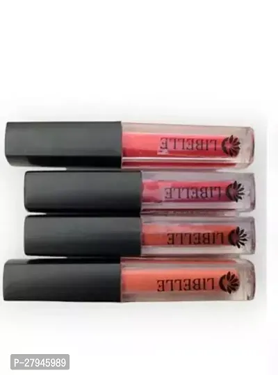 Professional Makeup Range Lip Color Water Proof Long Lasting Matte Liquid Lipsticks Pack of 4