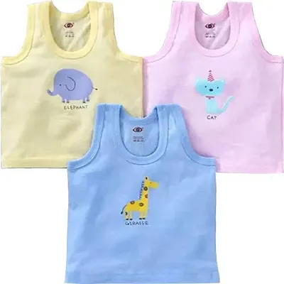 KIDZVILLA Printed Baby Vest for Kids Cotton Sleeveless Sando Baniyan Toddler Innerwear Baby Cloth for Baby Boys  Girls_Vest 101/062_M (6)