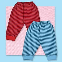 KIDZVILLA Kids Baby Boys and Girls Unisex Woolen Winter Warm Lower Track Pant Regular Fit Inside Fleece Legging Pajama for Kids Pack of 2 (ZR-281/221-3-0-6 M) Red-Blue-thumb1