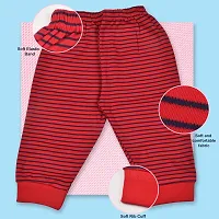 KIDZVILLA Kids Baby Boys and Girls Unisex Woolen Winter Warm Lower Track Pant Regular Fit Inside Fleece Legging Pajama for Kids Pack of 2 (ZR-281/221-3-0-6 M) Red-Blue-thumb2