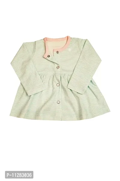 KIDZVILLA Baby Girl Full Sleeve Printed Front Open Frock/Dress with Legging_DESIGN-10_12-18 MNTS-thumb5
