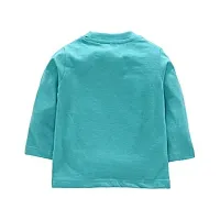 KIDZVILLA Unisex Baby Cotton Banana & Bird Graphic Print Full Sleeves Round Neck T-Shirt/Tees/Vest Pack of 2 (6-12) (Green+ Blue)-thumb4
