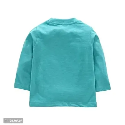 KIDZVILLA Unisex Baby Cotton Banana & Bird Graphic Print Full Sleeves Round Neck T-Shirt/Tees/Vest Pack of 2 (6-12) (Green+ Blue)-thumb5