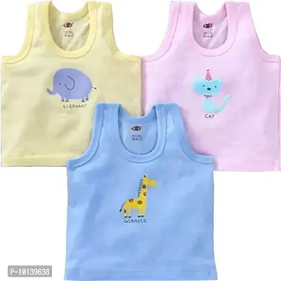 KIDZVILLA Printed Baby Vest for Kids Cotton Sleeveless Sando Baniyan Toddler Innerwear Baby Cloth for Baby Boys  Girls_Vest 101/062_M (6)-thumb0