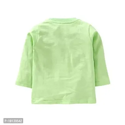 KIDZVILLA Unisex Baby Cotton Banana & Bird Graphic Print Full Sleeves Round Neck T-Shirt/Tees/Vest Pack of 2 (6-12) (Green+ Blue)-thumb4
