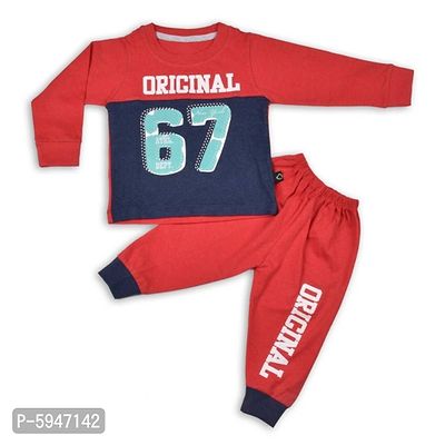 Baby Boy & Girls Winter Clothing Sets Full Sleeve T-Shirts and Pant/Pajama Combo-thumb0