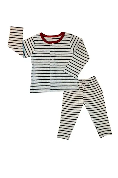 Classic Cotton Printed Top and Bottom Set for Unisex Kids