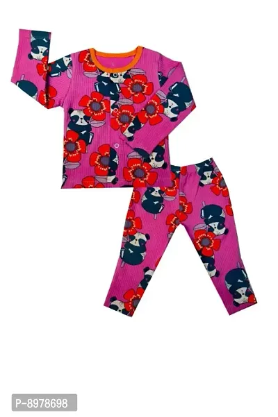 Classic Cotton Printed Top and Bottom Set for Unisex Kids-thumb0
