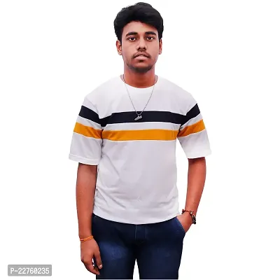 Men's Stylish Cotton Striped Tshirt