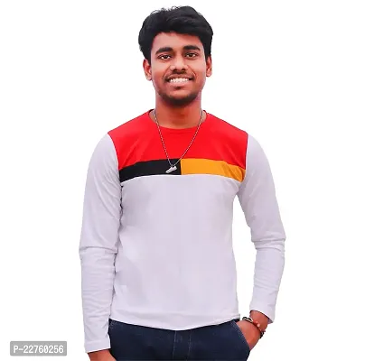 Men's Stylish Cotton Striped Tshirt-thumb0