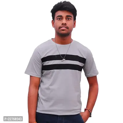 Men's Stylish Cotton Striped Tshirt