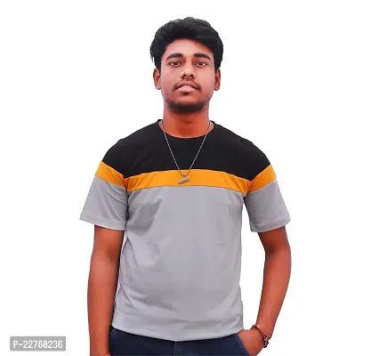 Men's Stylish Cotton Striped Tshirt-thumb0