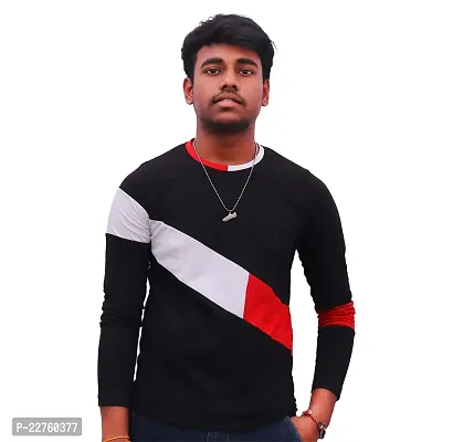 Men's Stylish Cotton Striped Tshirt