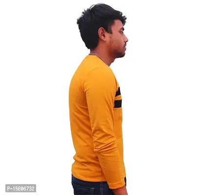 Men's Cotton Solid Round Neck Full Sleeve T-Shirt-thumb2