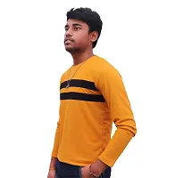 Men's Cotton Solid Round Neck Full Sleeve T-Shirt-thumb3