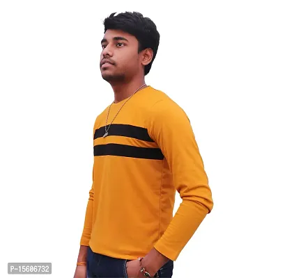 Men's Cotton Solid Round Neck Full Sleeve T-Shirt-thumb4