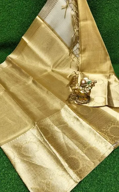 Hot Selling Tissue Saree with Blouse piece 