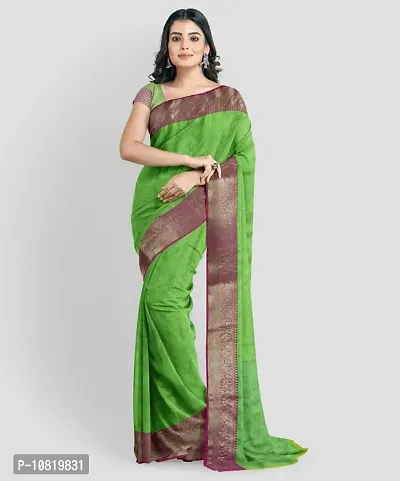 Fancy Organza Saree with Blouse piece-thumb0