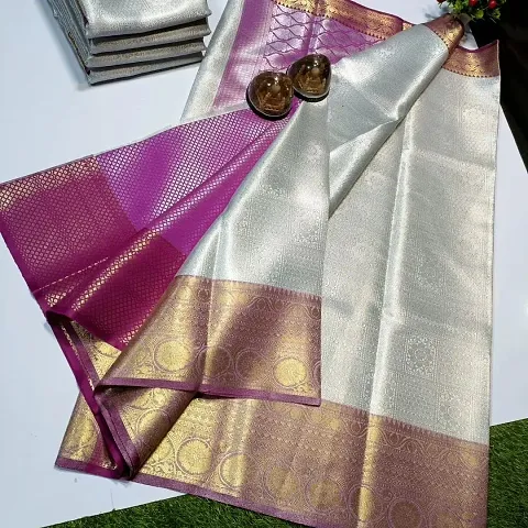 Elegant Tissue Saree with Blouse piece 