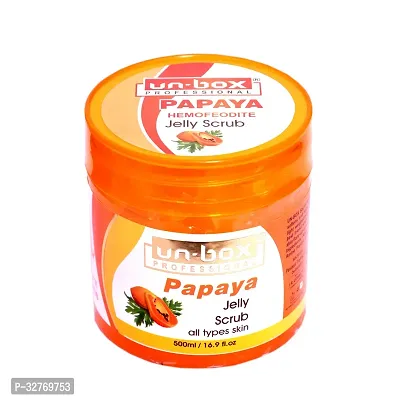 Unbox Professional papaya jelly Scrub All Type Skin 500ml (pack of 1)-thumb0