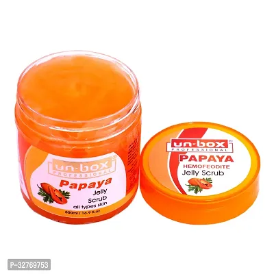 Unbox Professional papaya jelly Scrub All Type Skin 500ml (pack of 1)-thumb2