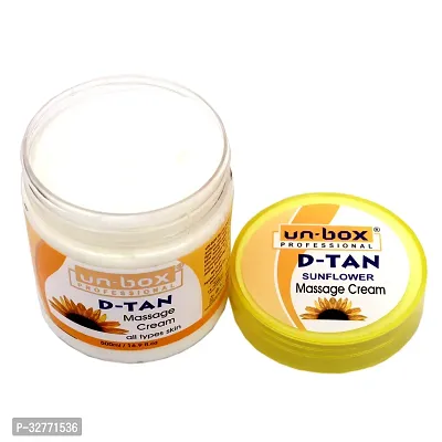 Unbox Professional D-TAN Sunflower Massage Cream  All Type Skin 500ml (pack of 1)-thumb2