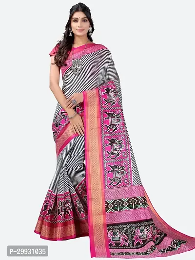 Stylish Fancy Art Silk Saree With Blouse Piece For Women-thumb0