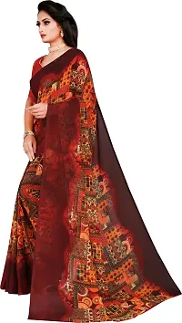 Stylish Fancy Georgette Saree With Blouse Piece For Women-thumb2