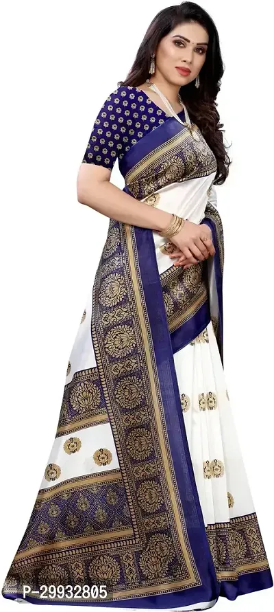 Stylish Fancy Cotton Silk Saree With Blouse Piece For Women-thumb3