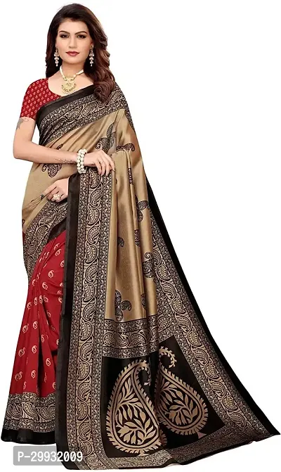 Stylish Fancy Art Silk Saree With Blouse Piece For Women-thumb0