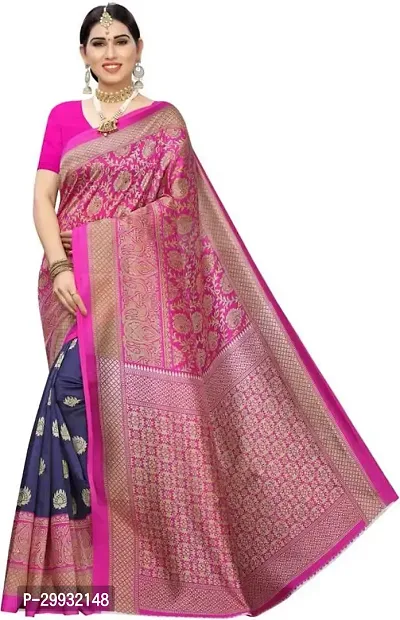 Stylish Fancy Art Silk Saree With Blouse Piece For Women-thumb0