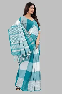 Stylish Fancy Silk Blend Saree With Blouse Piece For Women-thumb1