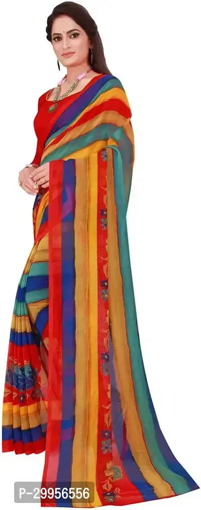 Stylish Fancy Georgette Saree With Blouse Piece For Women-thumb5