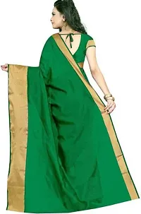 Women Stylish Cotton Silk Solid Saree with Blouse piece-thumb3