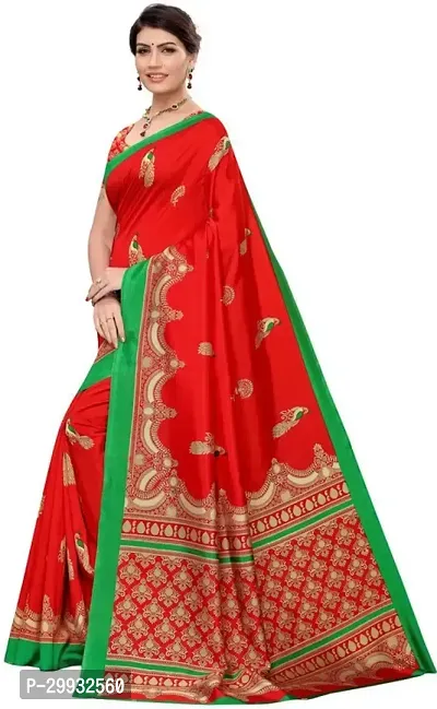 Stylish Fancy Art Silk Saree With Blouse Piece For Women-thumb2