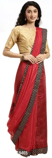 Women Stylish Art Silk Solid Saree with Blouse piece-thumb0