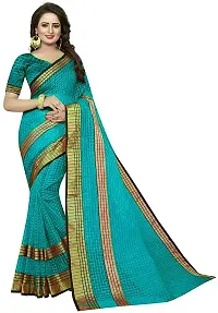 Stylish Fancy Cotton Silk Saree With Blouse Piece For Women Pack Of 2-thumb1