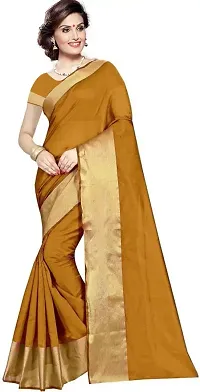 Stylish Fancy Cotton Silk Saree With Blouse Piece For Women Pack Of 2-thumb1