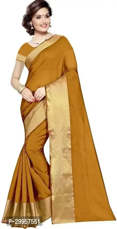 Stylish Fancy Cotton Silk Saree With Blouse Piece For Women Pack Of 2-thumb2