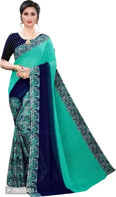 Stylish Fancy Georgette Saree With Blouse Piece For Women