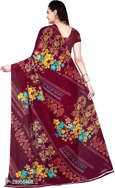 Stylish Fancy Georgette Saree With Blouse Piece For Women-thumb4